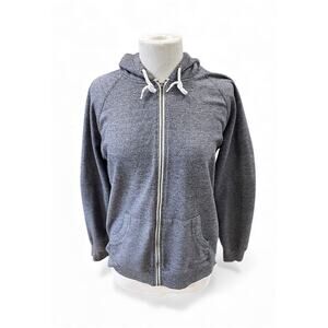 BDG Urban Outfitters Women’s Large Gray Full Zip Fleece Hoodie Jacket Casual-EUC
